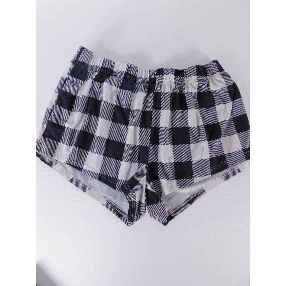 Disney Hot Pants Womens M/M Black Plaid The Nightmare Before Christmas